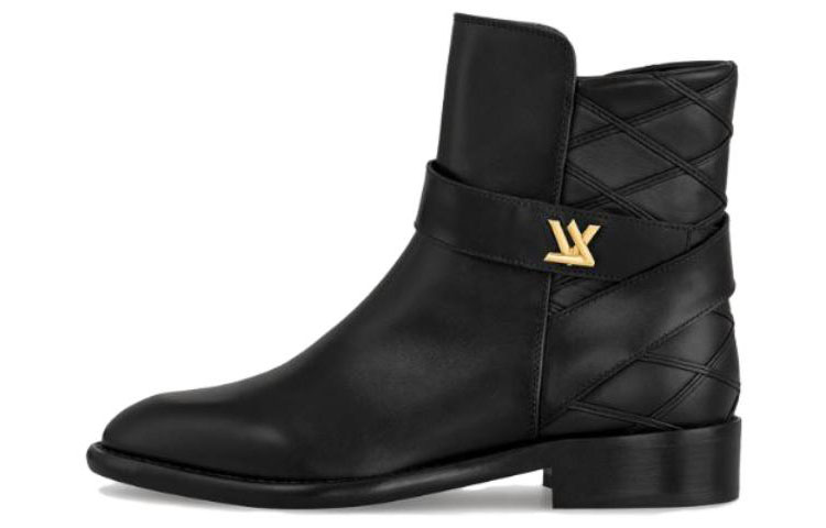 (Women) Louis Vuitton Westside 'Black Leather Zip-Up Ankle Boot' 1ACISN