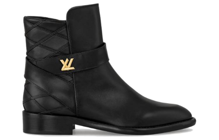 Order (W) Louis Vuitton Westside ''Schwarze Leder-Stiefelette mit Reißverschluss'' 1ACISN
