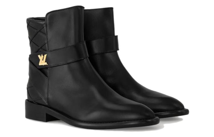 Lookbook (W) Louis Vuitton Westside ''Schwarze Leder-Stiefelette mit Reißverschluss'' 1ACISN