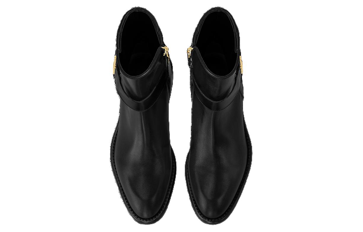 Shop (W) Louis Vuitton Westside ''Schwarze Leder-Stiefelette mit Reißverschluss'' 1ACISN