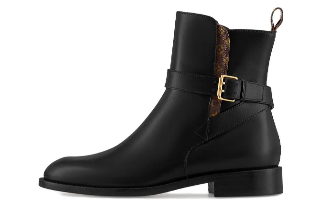 (W) LV Westside Ankle Boots 'Black with Brown Monogram'