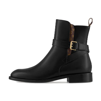(W) LV Westside Ankle Boots 'Black with Brown Monogram'