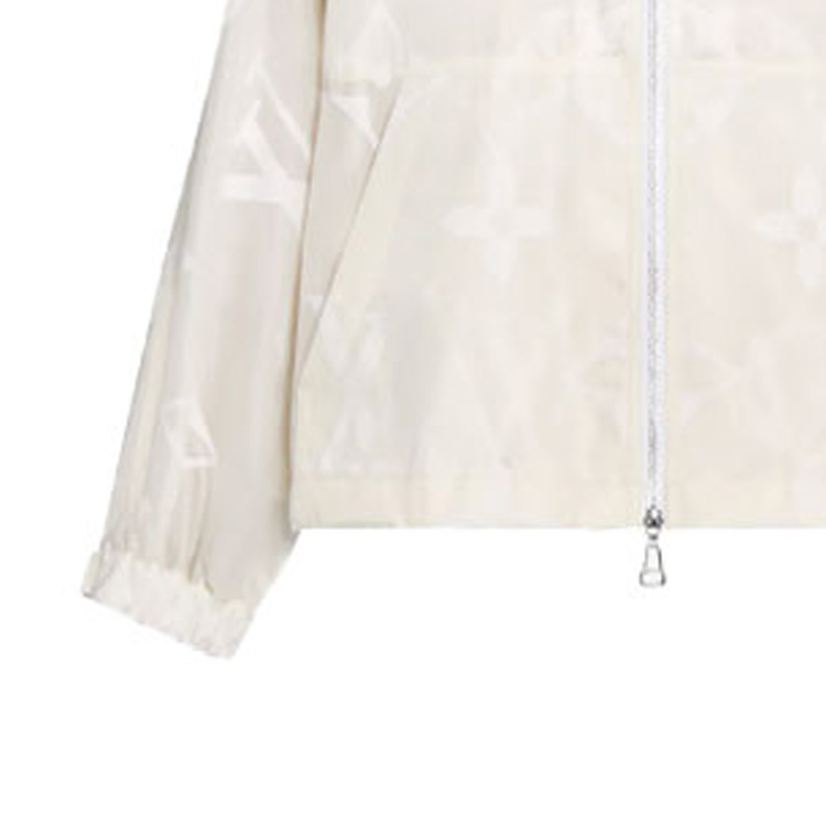 Details for (W) 路易威登白色休閒字母印花連帽外套 1A93J9