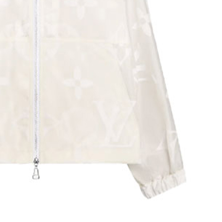 Sizing (W) 路易威登白色休閒字母印花連帽外套 1A93J9