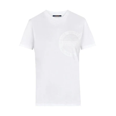 (Women) LOUIS VUITTON White Printed Short Sleeve T-Shirt 1A4PFK