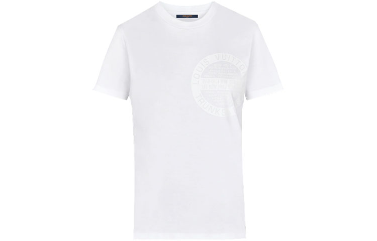 Order (W) LOUIS VUITTON Baju-T Lengan Pendek Cetakan Putih 1A4PFK