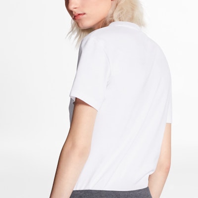 (W) LOUIS VUITTON Baju-T Lengan Pendek Cetakan Putih 1A4PFK Shop (W) LOUIS VUITTON Baju-T Lengan Pendek Cetakan Putih 1A4PFK