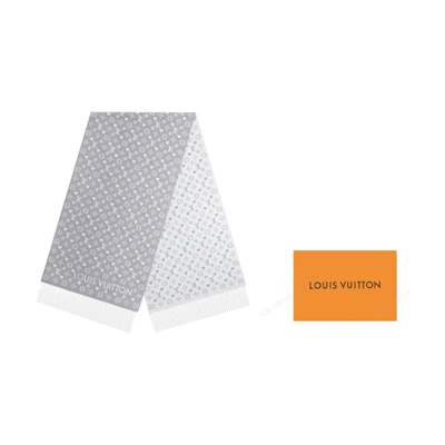 (Women) Louis Vuitton Women’s Fashion Logo Print Cashmere Scarf. M77641