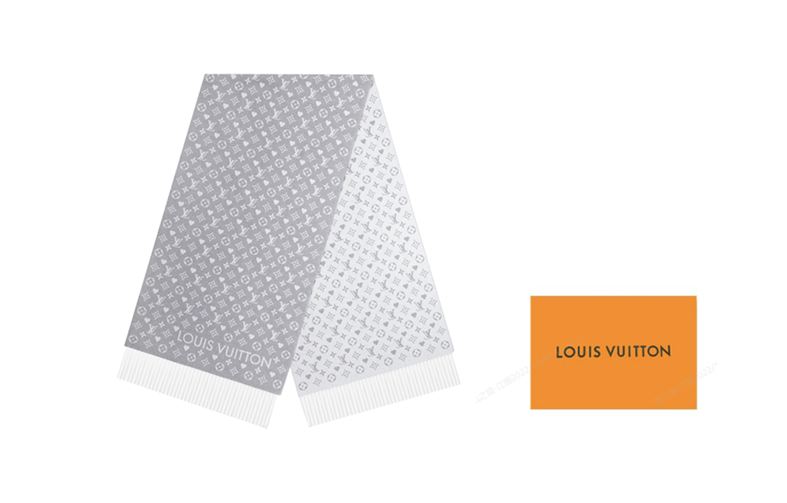 (Women) Louis Vuitton Women’s Fashion Logo Print Cashmere Scarf. M77641 圖 2