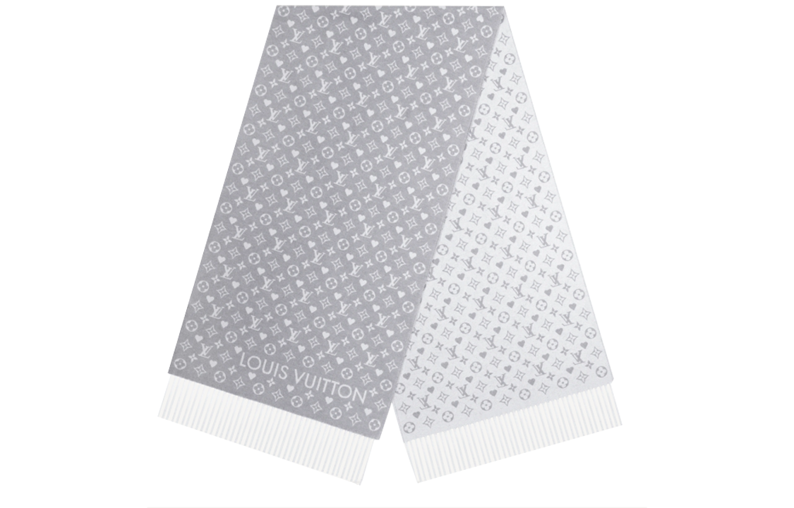 (Women) Louis Vuitton Women’s Fashion Logo Print Cashmere Scarf. M77641 圖 3