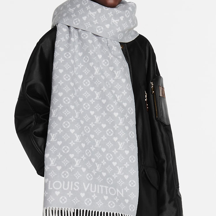 (Women) Louis Vuitton Women’s Fashion Logo Print Cashmere Scarf. M77641 圖 5