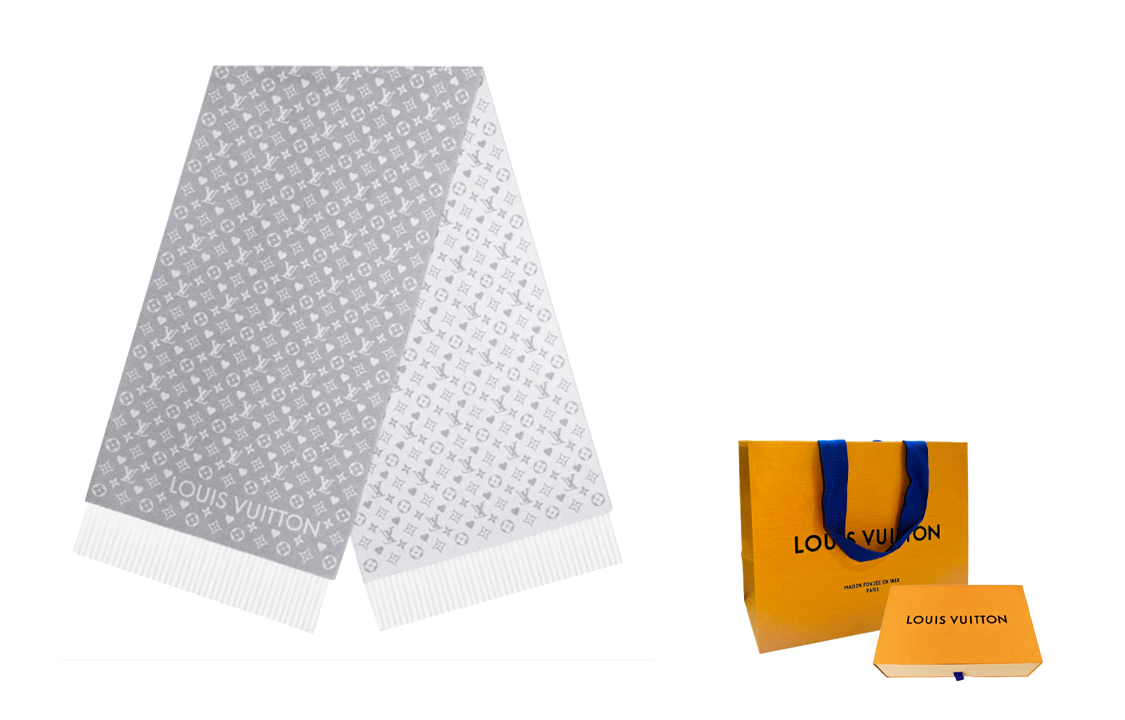 (Women) Louis Vuitton Women’s Fashion Logo Print Cashmere Scarf. M77641 圖 6