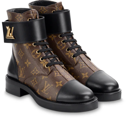 (W) Louis Vuitton Wonderland Stiefel ''Braun Schwarz'' 1A2JCT Lookbook (W) Louis Vuitton Wonderland Stiefel ''Braun Schwarz'' 1A2JCT