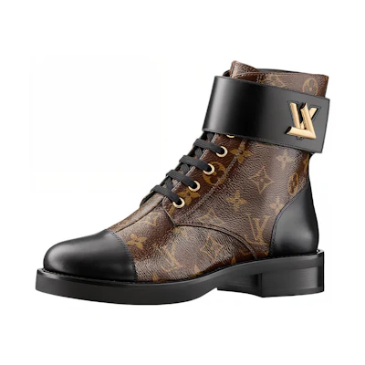 (W) LV Wonderland Flat Ranger Boots 'Brown Monogram'