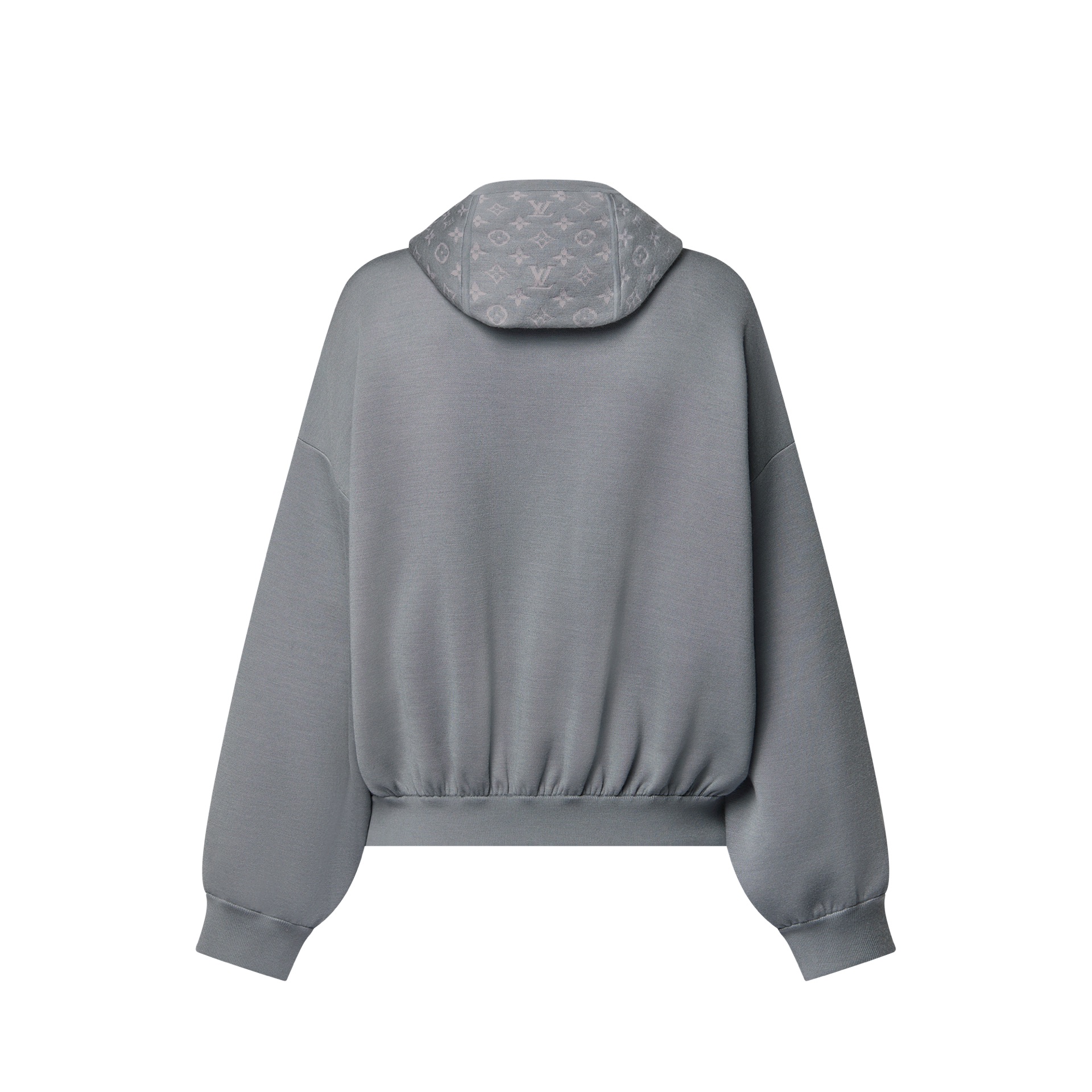 (Women) Louis Vuitton Wool-Blend Knitted Hoodie Gray Long Sleeve Fashion 1AGCI1 圖 3