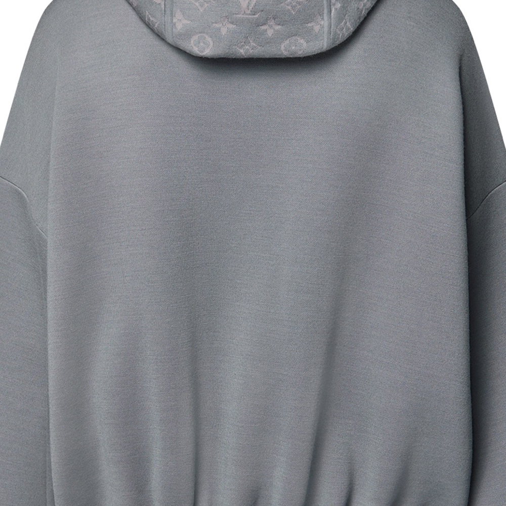 (Women) Louis Vuitton Wool Blend Knit Hoodie Long Sleeve Gray 1AGCI4 圖 6