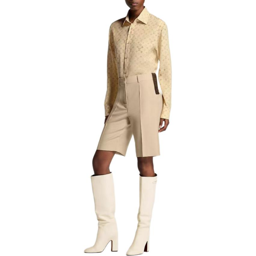 (Women) LOUIS VUITTON Wool Mohair Blend Bermuda Shorts Women SS25 1AIACG 圖 5