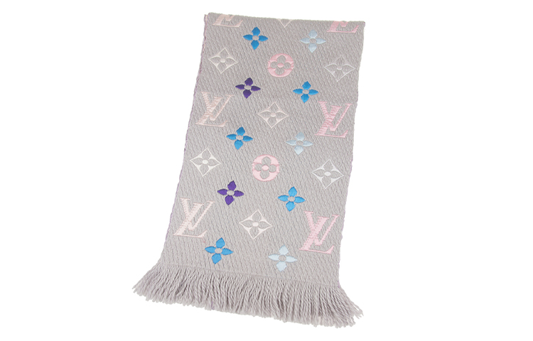 (Women) LOUIS VUITTON Wool Silk Scarf with Tassels - Rainbow Multicolor M75874 圖 5