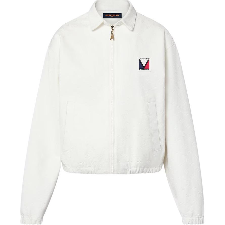 (Women) LOUIS VUITTON x America's Cup SS24  White Logo Bomber Jacket. 1AFZX3