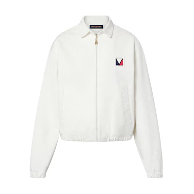 (Women) LOUIS VUITTON America's Cup SS24 White Logo Bomber Jacket. 1AFZX3