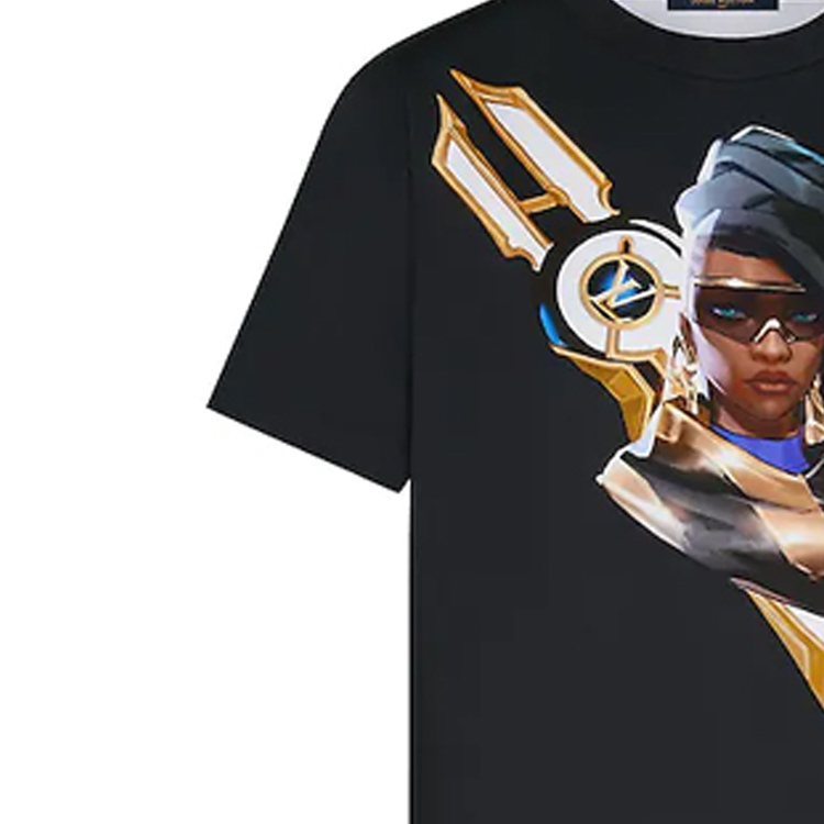 (Women) LOUIS VUITTON League of Legends Cartoon Print T-Shirt Black 1A7SUM 圖 6