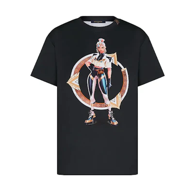 (Women) LOUIS VUITTON League of Legends Graphic Tee Black 1A7SU