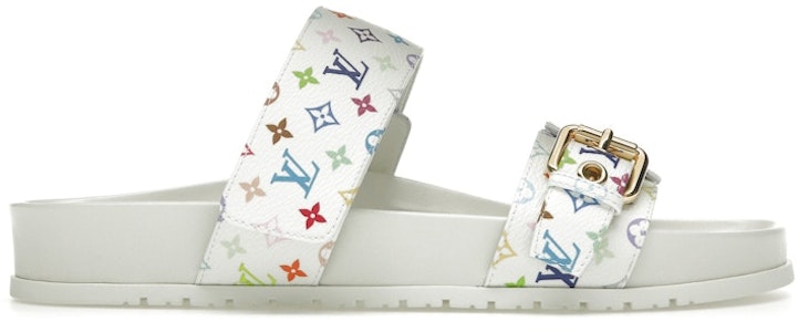 (W) ルイ・ヴィトン ボム ディア フラット コンフォート ミュール 村上隆 ホワイト 1AGXU3 Buy (W) ルイ・ヴィトン ボム ディア フラット コンフォート ミュール 村上隆 ホワイト 1AGXU3