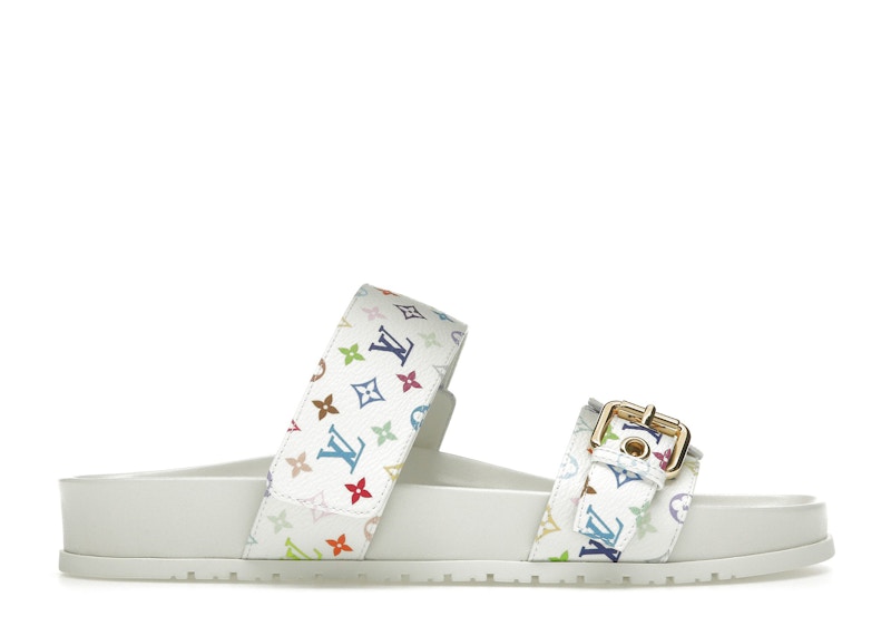 (Women) Louis Vuitton x Takashi Murakami Bom Dia Slides 'White' 1AGXU3
