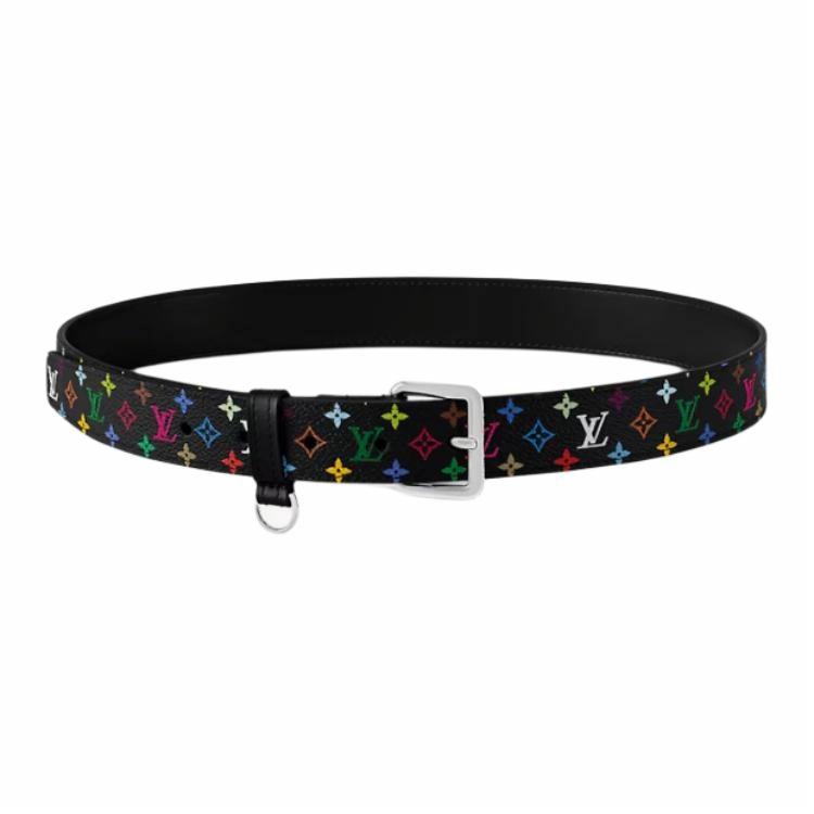 (Women) LOUIS VUITTON Takashi Murakami Collaboration Monogram Black Leather Belt 3CM M8982T 圖 2