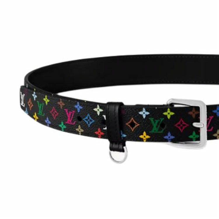 (Women) LOUIS VUITTON Takashi Murakami Collaboration Monogram Black Leather Belt 3CM M8982T 圖 3