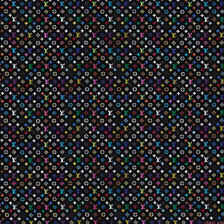 (Women) LOUIS VUITTON Takashi Murakami Floral Print Scarf Black -  Accessories. M96078 圖 4