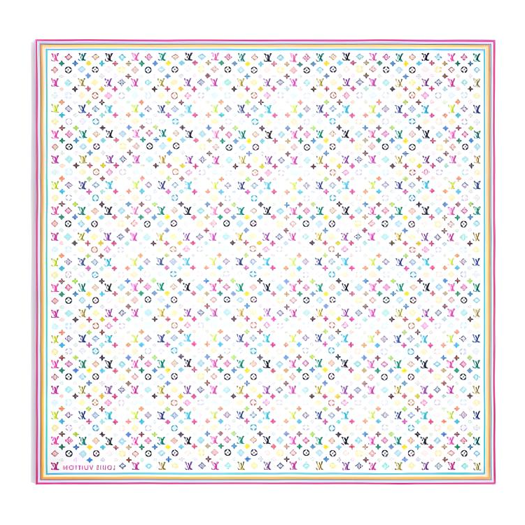 (Women) LOUIS VUITTON Takashi Murakami Mini Print Scarf -  Pink Edition M94974 圖 3
