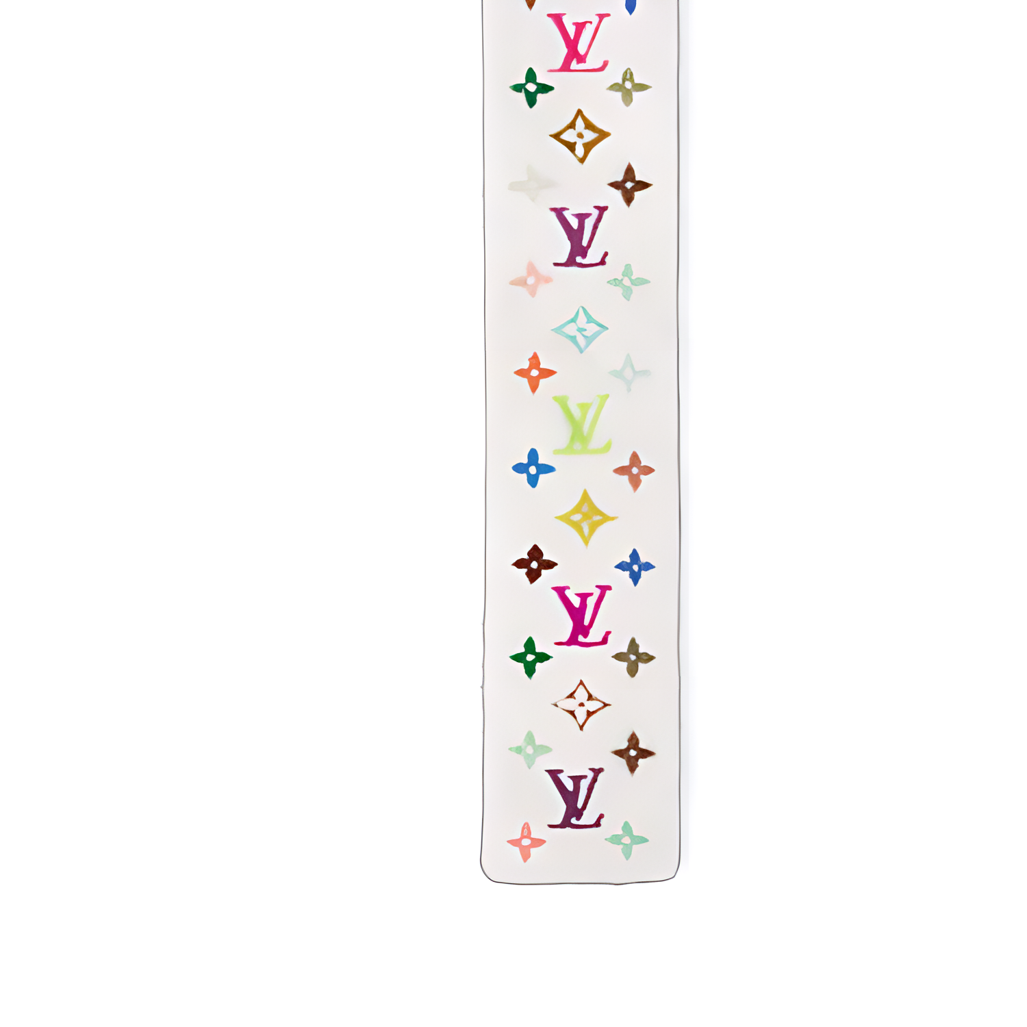 (Women) LOUIS VUITTON Takashi Murakami Pattern Print  White Wool Scarf. M96283 圖 4