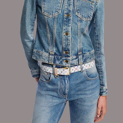 (W) 路易威登 x 村上隆 白色皮革腰带 3CM 经典设计 M8981U Shop (W) 路易威登 x 村上隆 白色皮革腰带 3CM 经典设计 M8981U