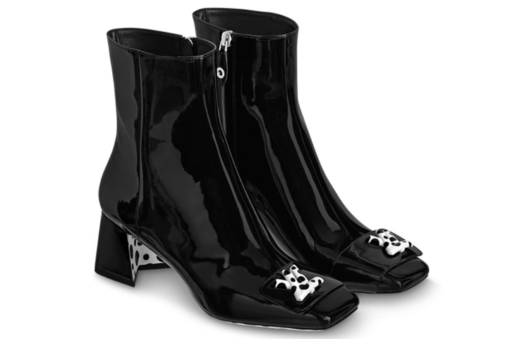 Order (W) 路易威登 x 草间弥生 55毫米高跟靴 '黑色' 1AB9OF