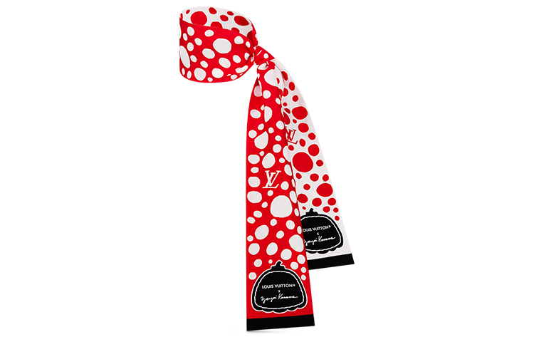 Lookbook (Women) Louis Vuitton x Yayoi Kusama Infinity Dots Scarf Red  Limited Edition. M78294