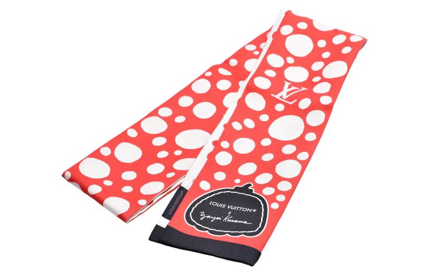 Shop (Women) Louis Vuitton x Yayoi Kusama Infinity Dots Scarf Red  Limited Edition. M78294