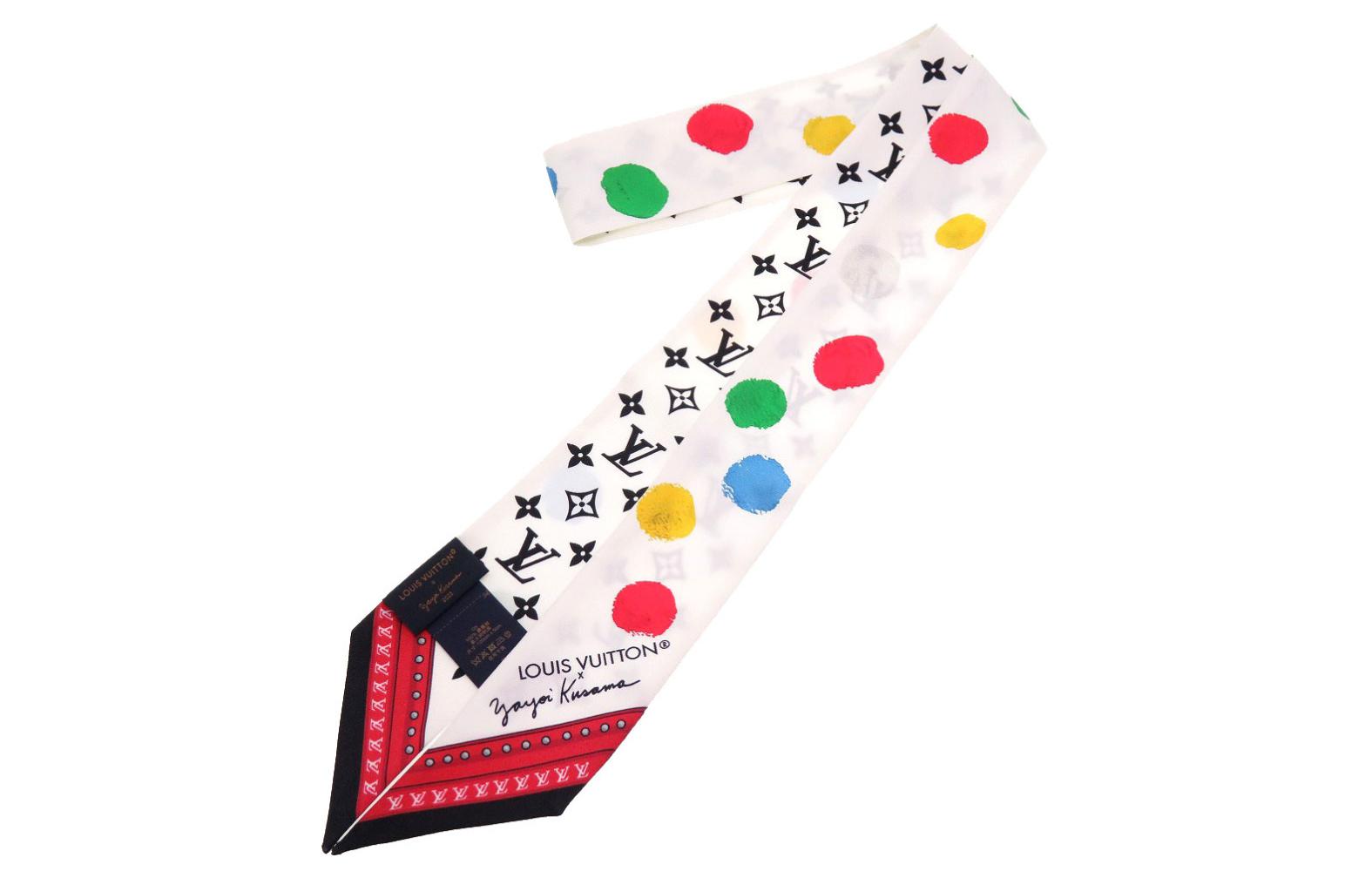 Shop (Women) Louis Vuitton x Yayoi Kusama Monogram BB Silk Headband White  Limited Edition M78284
