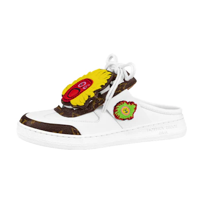 (W) LV YAYOI KUSAMA Mules 'White with Logo and Monogram'
