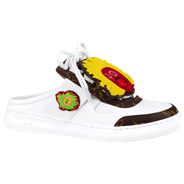 Order (W) ルイ・ヴィトン x 草間彌生 モノグラムミュール (白) 1ABD7C