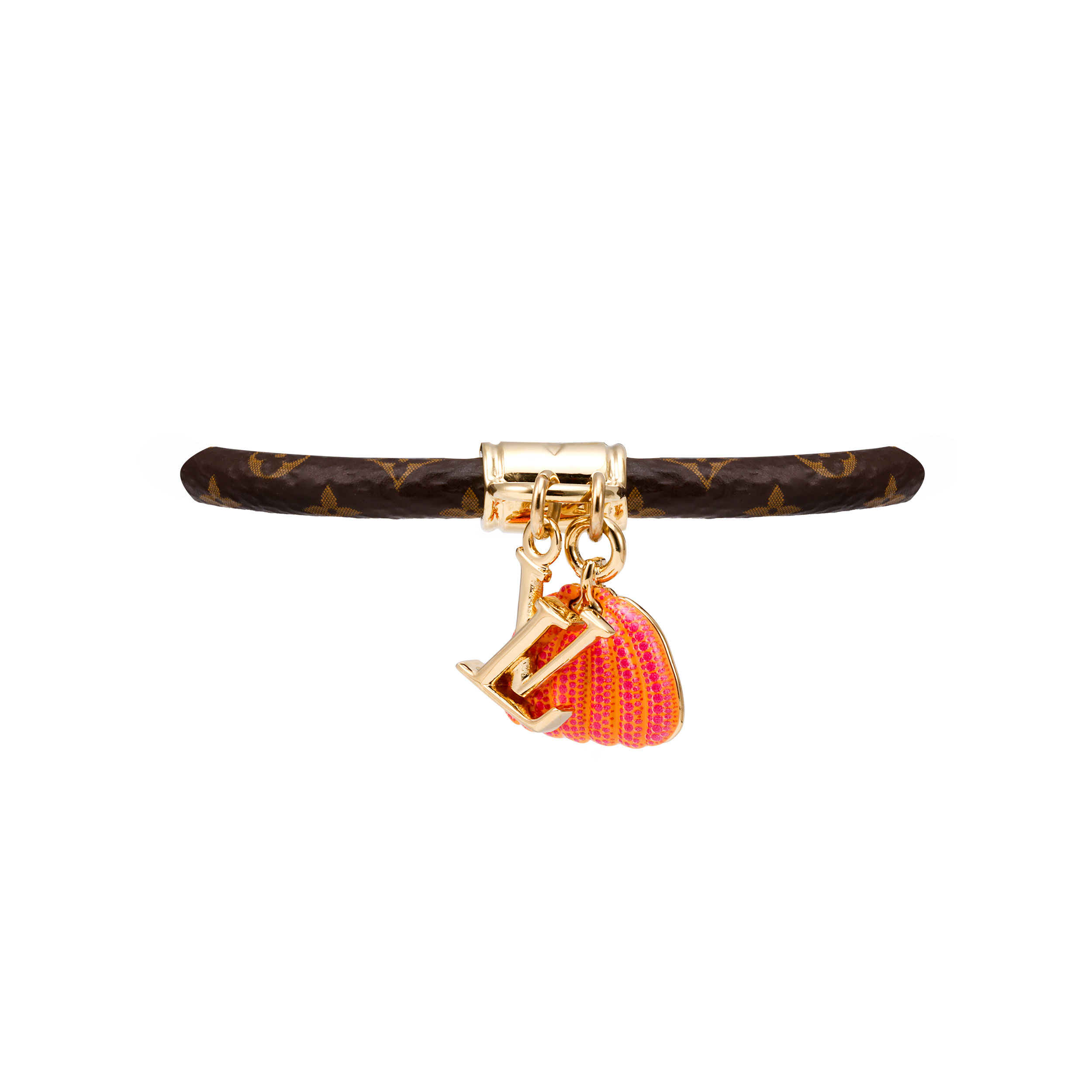 (Women) LOUIS VUITTON Yayoi Kusama Pumpkin Charms Metal Bracelet Brown (). M1006 圖 2