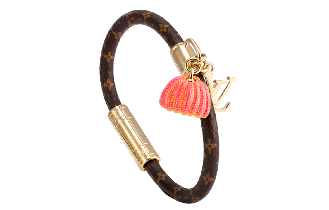 (Women) LOUIS VUITTON Yayoi Kusama Pumpkin Charms Metal Bracelet Brown (). M1006 圖 3