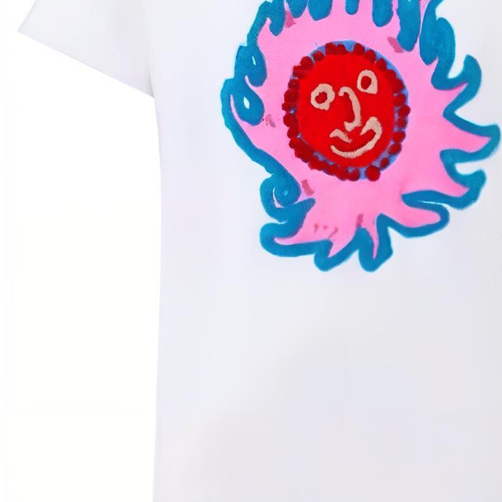 (Women) LOUIS VUITTON Yayoi Kusama Solar Badge Pullover SS23  White T-Shirt 1AB869 圖 6