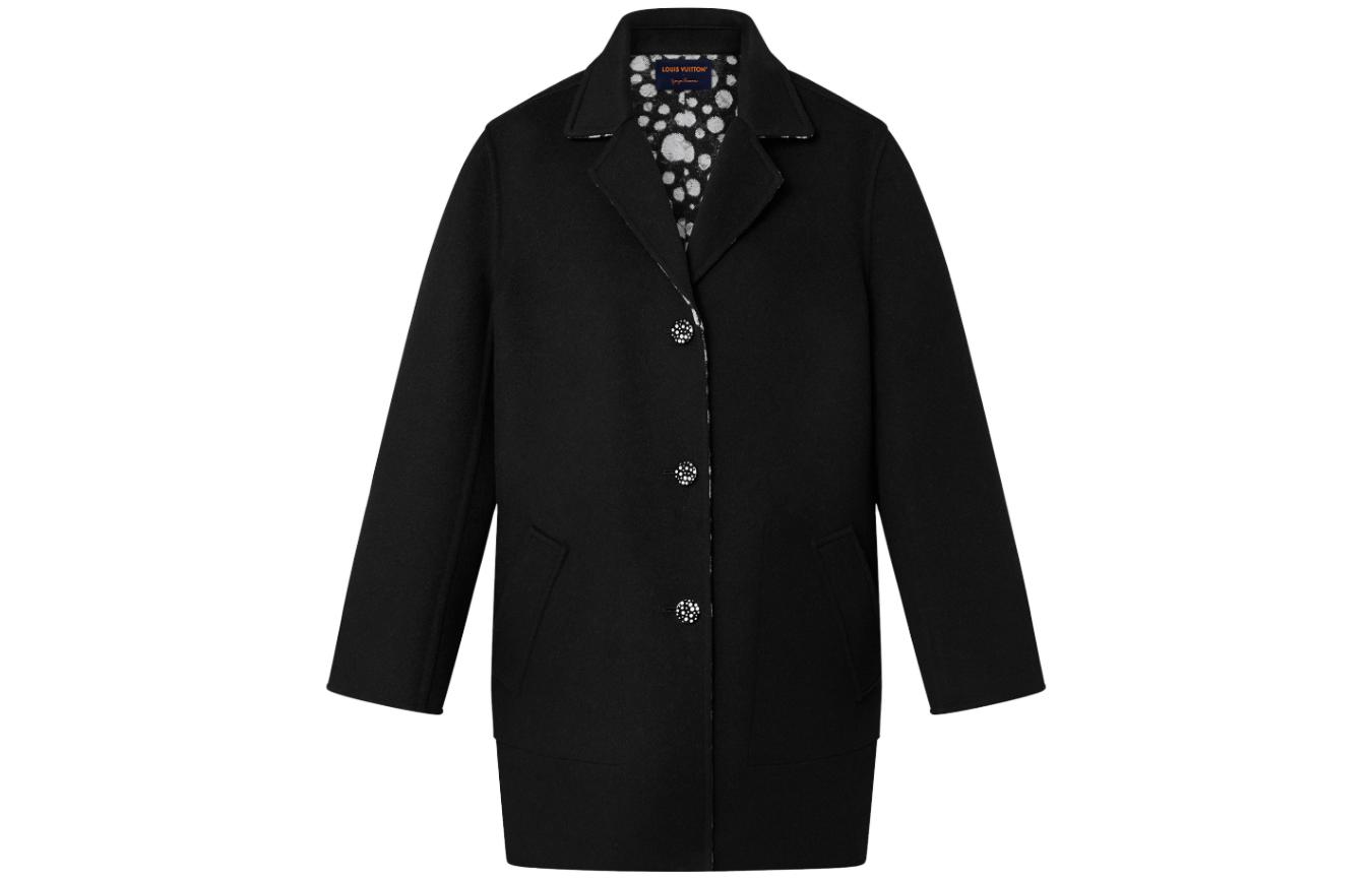 (Women) LOUIS VUITTON x Yayoi Kusama SS23  Black Long Sleeve Coat 1AB6JT