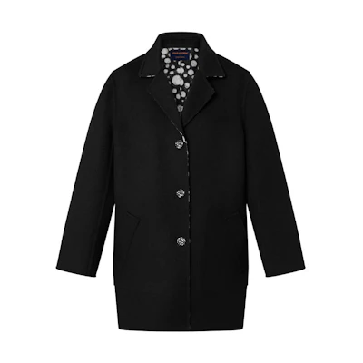 (Women) LOUIS VUITTON Yayoi Kusama SS23 Black Long Sleeve Coat 1AB6JT