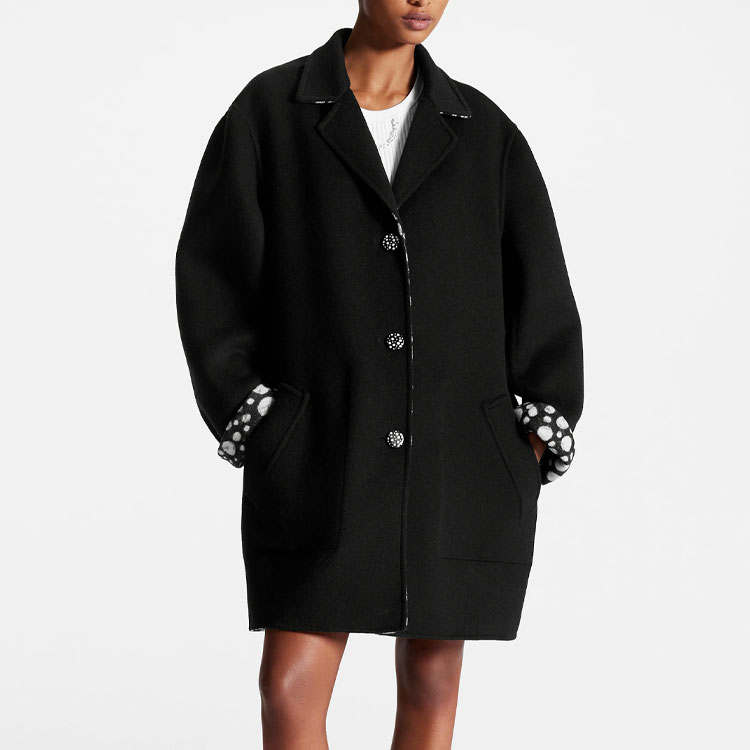 Purchase (W) 路易威登 x 草間彌生 2023春夏款黑色長袖大衣 1AB6JT