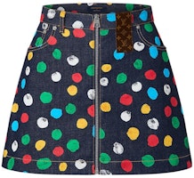 (Women) LOUIS VUITTON x Yayoi Kusama SS23 Painted Dots Mini Denim Skirt Women Black 1AB7PI (Women) LOUIS VUITTON x Yayoi Kusama SS23 Painted Dots Mini Denim Skirt Women Black 1AB7PI