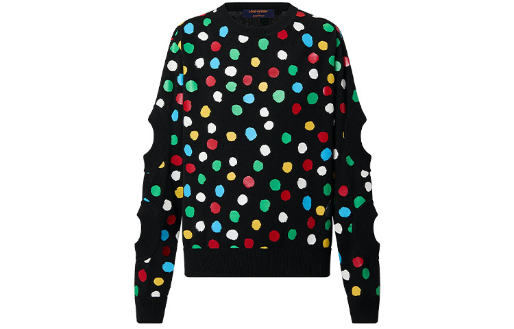 Order (Women) LOUIS VUITTON x Yayoi Kusama SS23 Painted Dots Crewneck Sweater Black . 1AB82X
