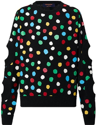 (Women) LOUIS VUITTON x Yayoi Kusama SS23 Painted Dots Crewneck Sweater Black . 1AB82X Order (Women) LOUIS VUITTON x Yayoi Kusama SS23 Painted Dots Crewneck Sweater Black . 1AB82X