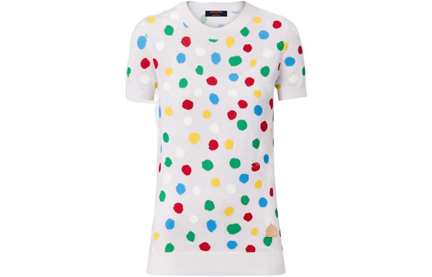 Order (Women) LOUIS VUITTON x Yayoi Kusama SS23 Painted Dots  Knit Tee White 1AB886